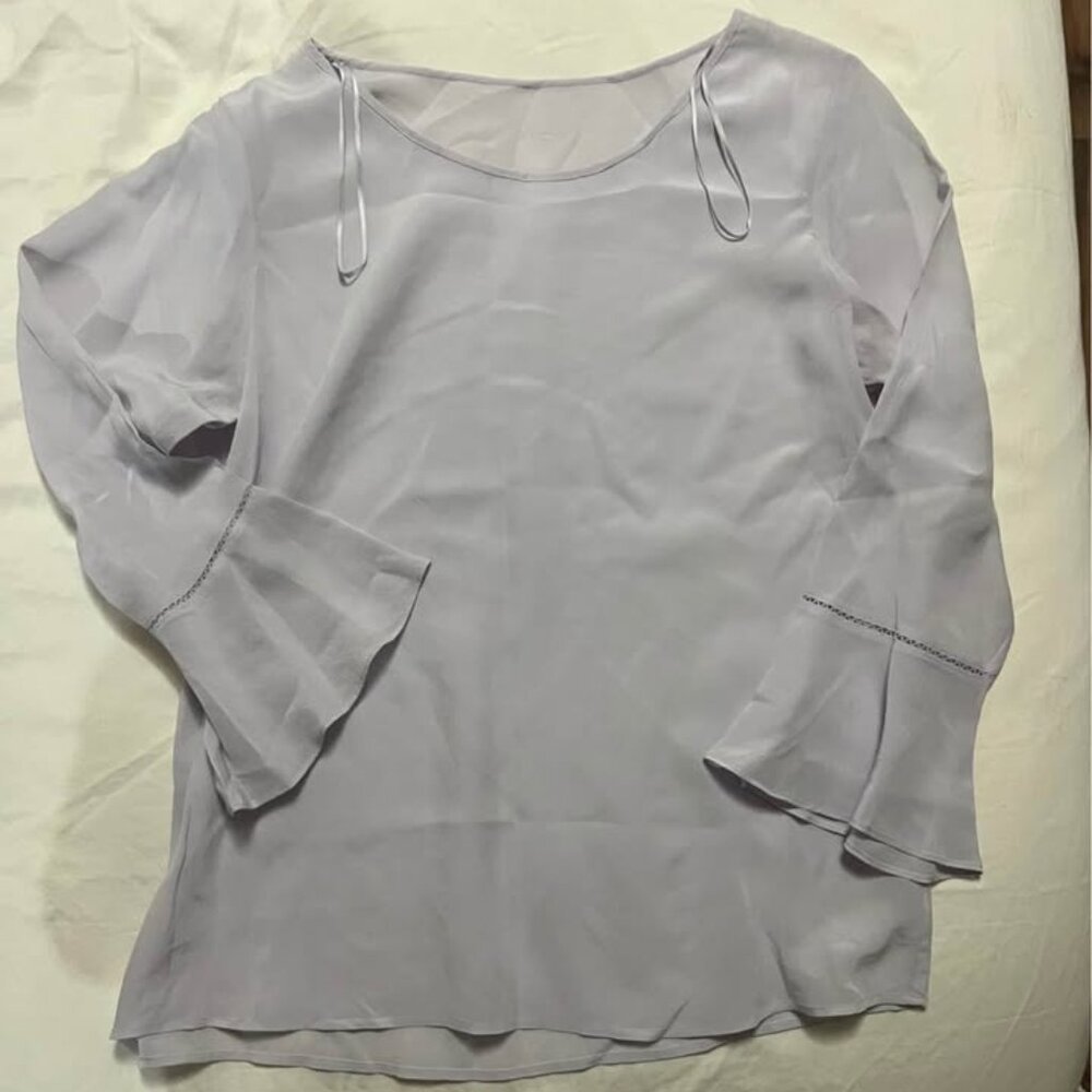 Marc Cain silk lavender blouse size Small